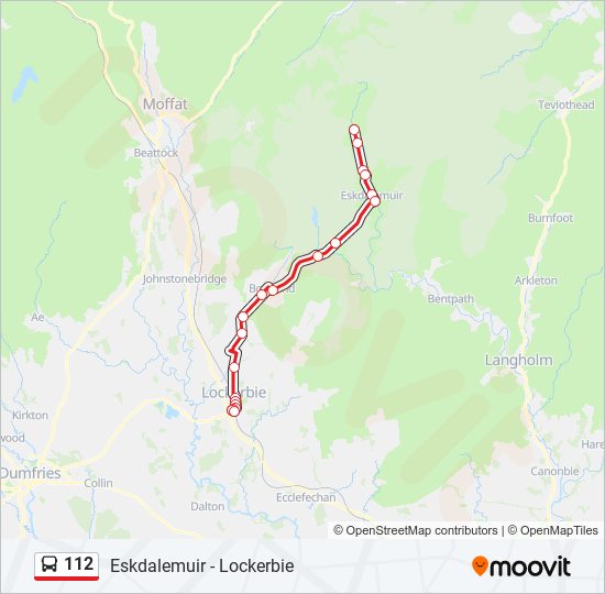 112 Route Schedules, Stops & Maps Lockerbie (Updated)