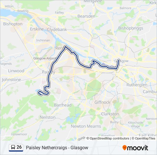 26 Route Schedules, Stops & Maps Nethercraigs (Updated)
