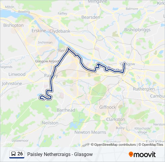 26 Route Schedules, Stops & Maps Nethercraigs (Updated)