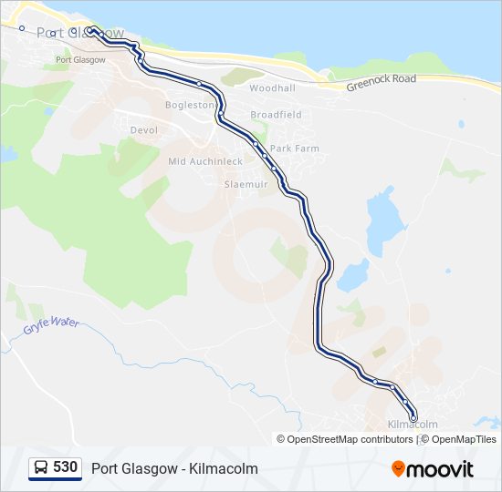 530 Route Schedules, Stops & Maps Kilmacolm (Updated)