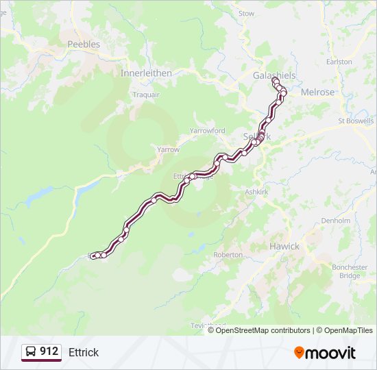 912 Route Schedules, Stops & Maps Ettrick (Updated)