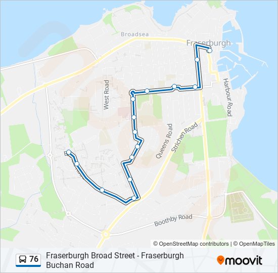 76 Route Schedules, Stops & Maps Fraserburgh (Updated)