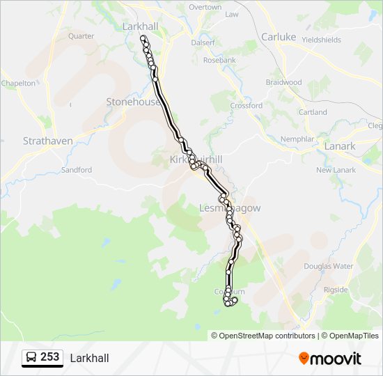 253 Route Schedules, Stops & Maps Larkhall (Updated)