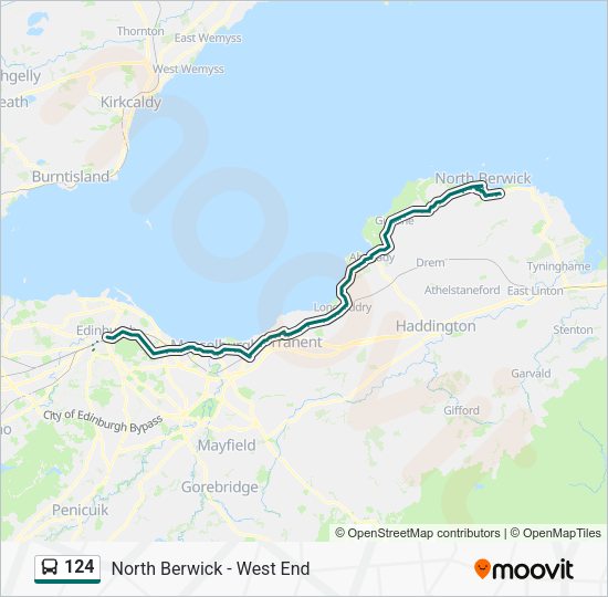 124 Route Schedules, Stops & Maps North Berwick (Updated)