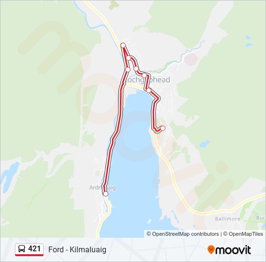 421 Route Schedules, Stops & Maps Ardrishaig (Updated)