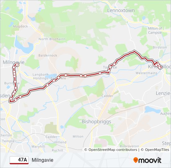 47a Route Schedules, Stops & Maps Milngavie (Updated)