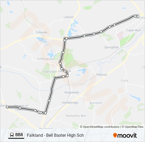 bb8 Route Schedules, Stops & Maps Cupar (Updated)
