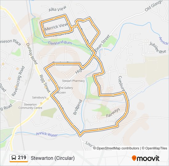 219 Route Schedules, Stops & Maps Stewarton (Updated)