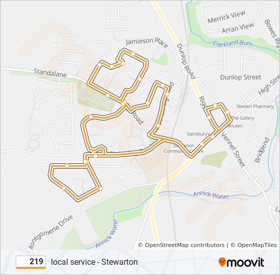 219 Route Schedules, Stops & Maps Stewarton (Updated)