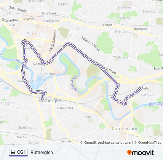 cg1 Route Schedules, Stops & Maps Rutherglen (Updated)