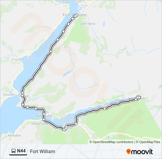 n44 Route Schedules, Stops & Maps Fort William (Updated)