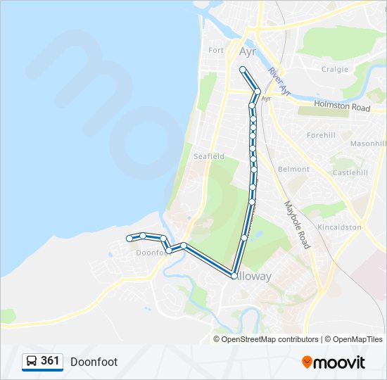 361 Route Schedules, Stops & Maps Doonfoot (Updated)