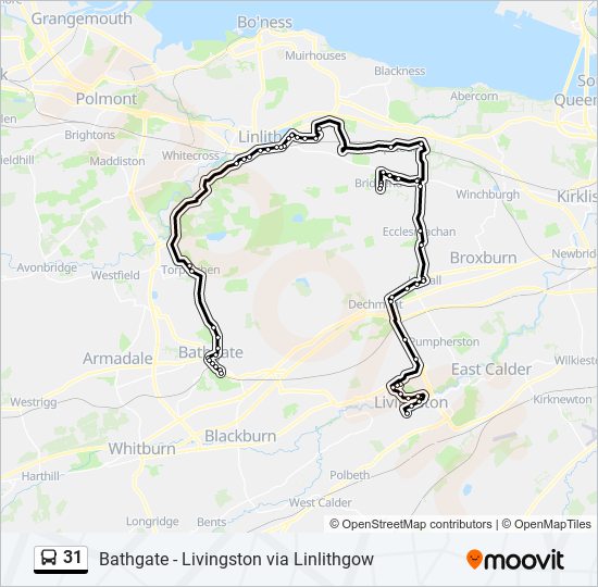 31 Route Schedules, Stops & Maps Bathgate (Updated)