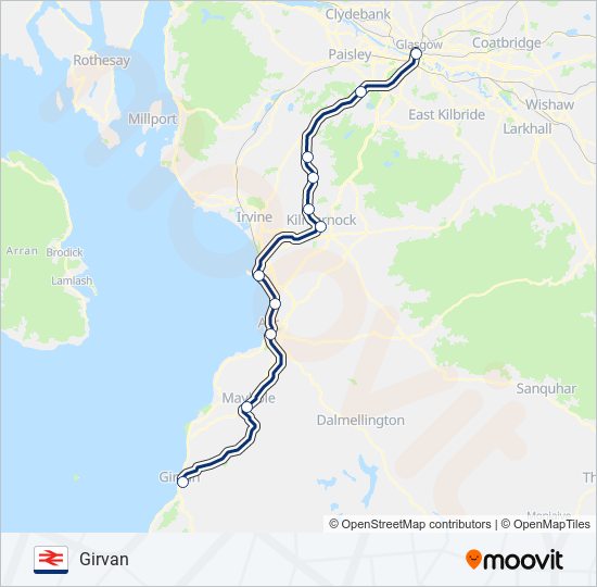 scotrail Route Schedules, Stops & Maps Girvan (Updated)