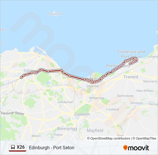 x26 Route Schedules, Stops & Maps Port Seton (Updated)