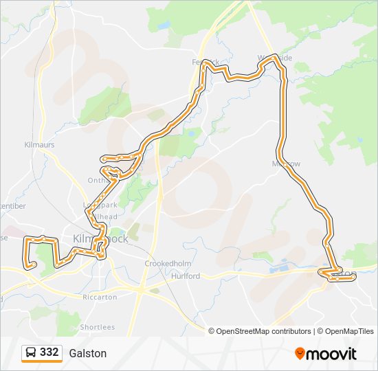 332 Route Schedules, Stops & Maps Galston (Updated)