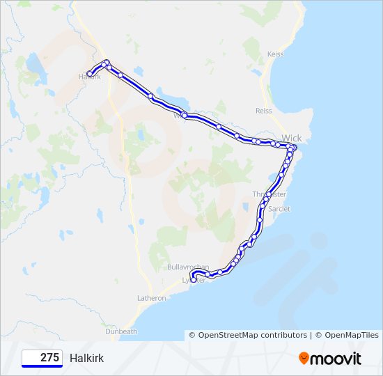 275 Route Schedules, Stops & Maps Halkirk (Updated)