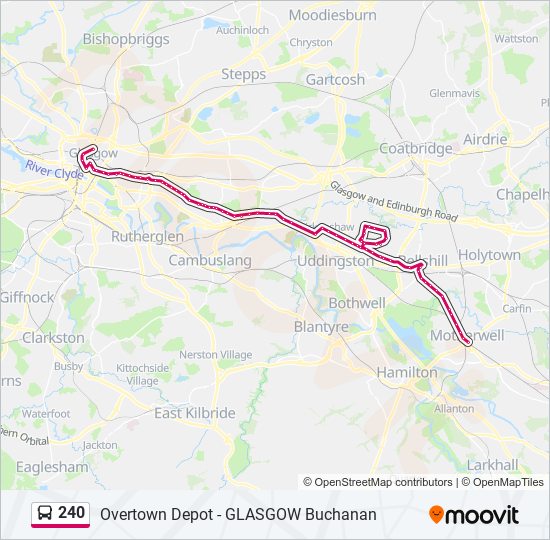 240 Route Schedules, Stops & Maps Motherwell (Updated)