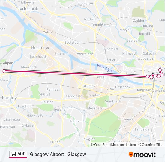 500 Route Schedules, Stops & Maps Glasgow Airport (Updated)