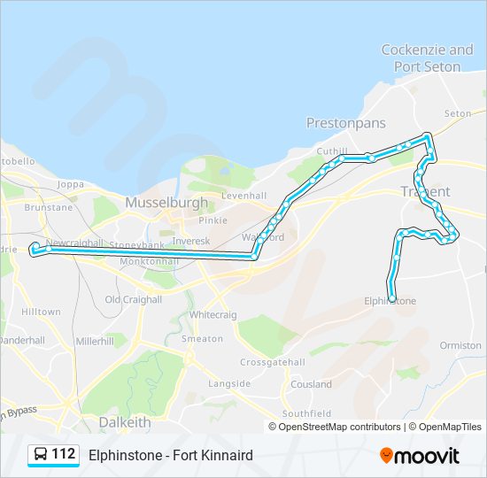 112 Route Schedules, Stops & Maps Elphinstone (Updated)