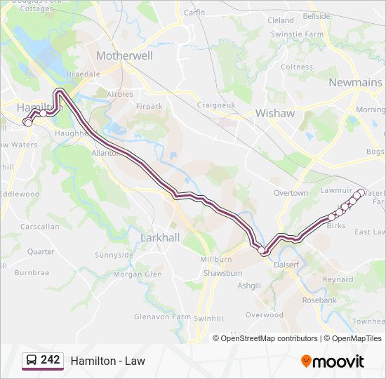 242 Route Schedules, Stops & Maps Law (Updated)