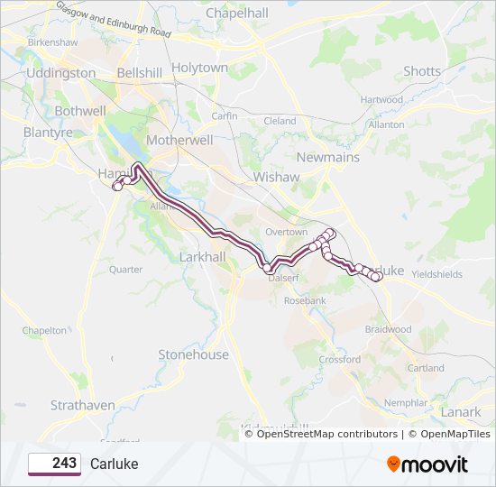 243 Route Schedules, Stops & Maps Carluke (Updated)