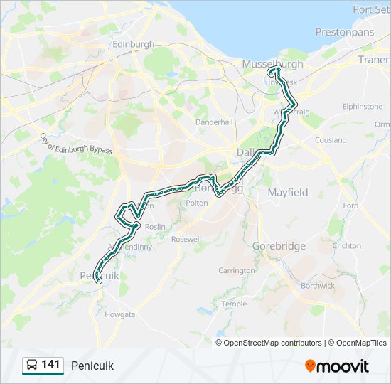141 Route Schedules, Stops & Maps Penicuik (Updated)