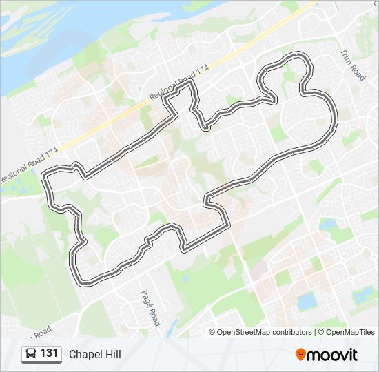 131 Route Schedules, Stops & Maps Chapel Hill Place D'Orléans (Updated)