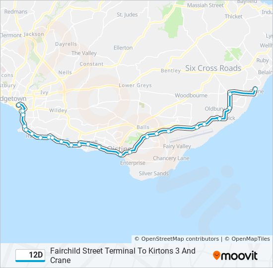 12d Route Schedules, Stops & Maps Fairchild Street Terminal To