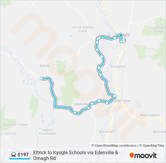 s197 Route Schedules, Stops & Maps Ettrick (Updated)