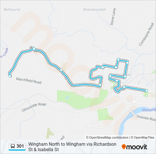 301 Route Schedules, Stops & Maps 301 Wingham Nth Town (Updated)