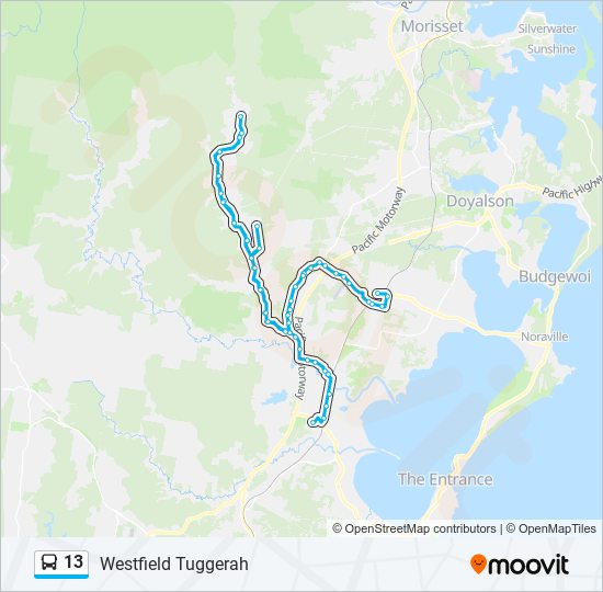 13 Route Schedules, Stops & Maps Westfield Tuggerah (Updated)