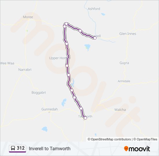 312 Route Schedules, Stops & Maps Tamworth (Updated)