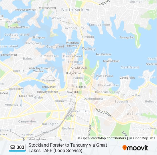 303 Bus Route Map 303 Route Schedules, Stops & Maps Forster (Updated)