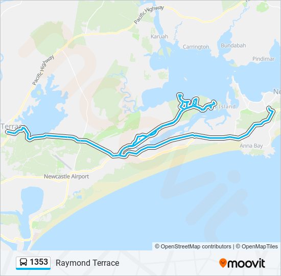 1353 Route Schedules, Stops & Maps Raymond Terrace (Updated)