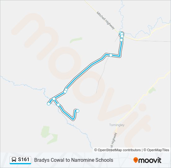 s161 Route Schedules, Stops & Maps Bradys Cowal (Updated)