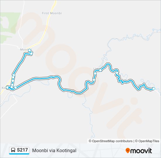 s217 Route Schedules, Stops & Maps Moonbi via Kootingal (Updated)