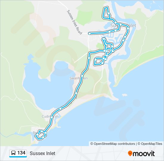 134 Route Schedules, Stops & Maps Sussex Inlet (Updated)