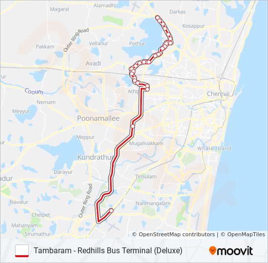 104 Route Schedules, Stops & Maps Redhills Bus Terminal (Deluxe