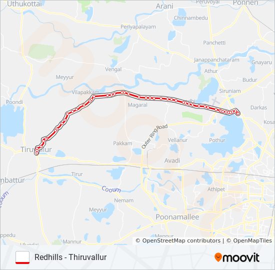 505 Route Schedules, Stops & Maps Redhills (Updated)