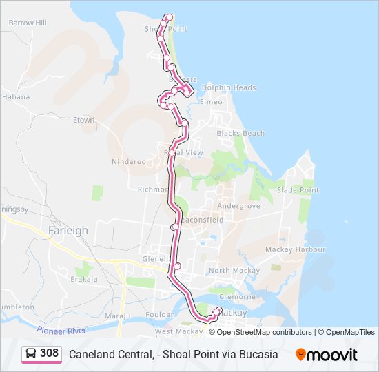 308 Route Schedules, Stops & Maps Shoal Point (Updated)