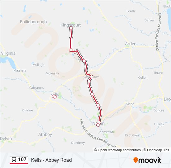 107 Route Schedules, Stops & Maps Navan (Updated)