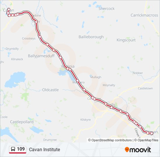 109 Route Schedules, Stops & Maps Cavan Institute (Updated)