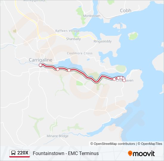 220x Route Schedules, Stops & Maps Carrigaline (Updated)