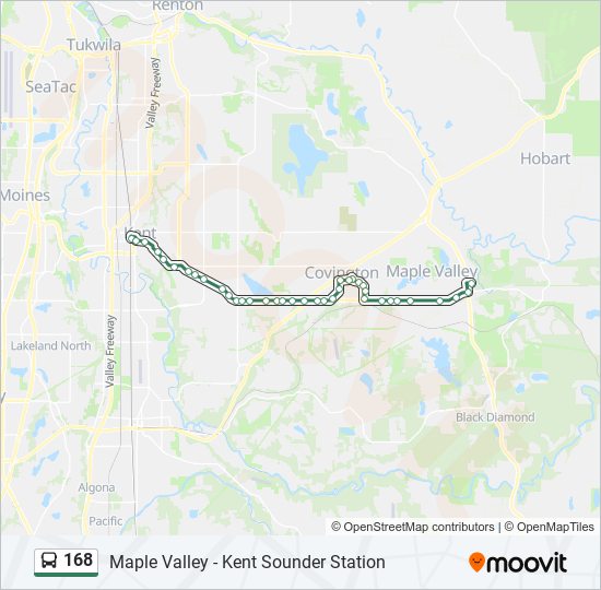 168 Route Schedules, Stops & Maps Maple Valley Via SE 256th St (Updated)