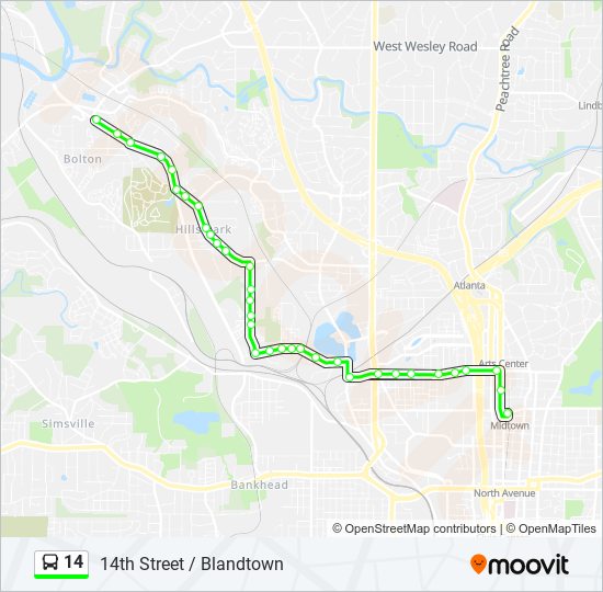 14 Route Schedules, Stops & Maps Moores Mill Center (Updated)