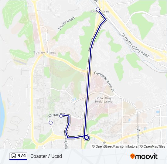 974 Route Schedules, Stops & Maps Coaster / Ucsd (Updated)