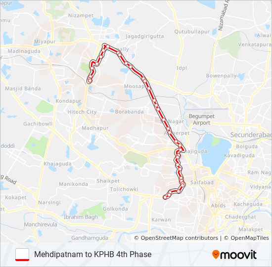 19m Route Schedules, Stops & Maps Mehdipatnam Bus Stop (Updated)