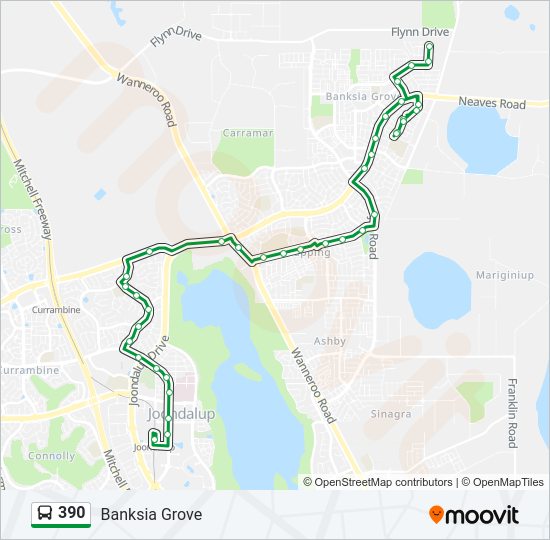 390 Bus Route Timetable 390 Route: Schedules, Stops & Maps - Banksia Grove (Updated)