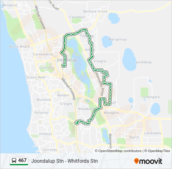 467 Route Schedules, Stops & Maps Joondalup Stn (Updated)